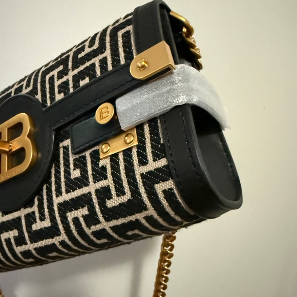 Balmain B Buzz Jacquard bag on chain - Picture 6 of 14